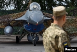 Один из переданных Украине истребителей F-16, 4 августа 2024 года