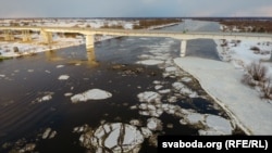 Аварыйны мост цераз раку Прыпяць у Жыткавіцкім раёне