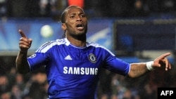 Chelsea-Barcelona matçında yeganə qolun müəllifi Didier Drogba, London, 18 aprel2012