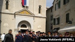 «Балканские казаки» и байкеры из клуба «Ночные волки» в Которе (Черногория)