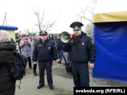 Міліцыя папярэджвае пра тое, што акцыя не санкцыянаваная