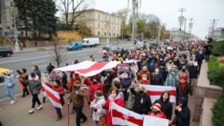 Марш пратэсту пэнсіянэраў у Менску. 2 лістапада.