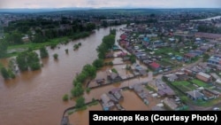 Паводка ў горадзе Ніжнеудзінску Іркуцкай вобласьці