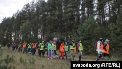 Пошукі 11-гадовага Максіма Мархалюка ў Белавескай пушчы. Верасень 2017